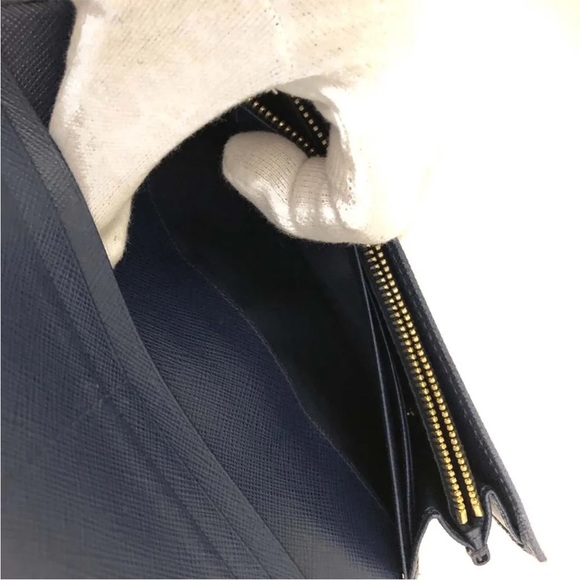 PRADA Saffiano Ribbon Leather Long Bifold Wallet - Picture 8 of 8